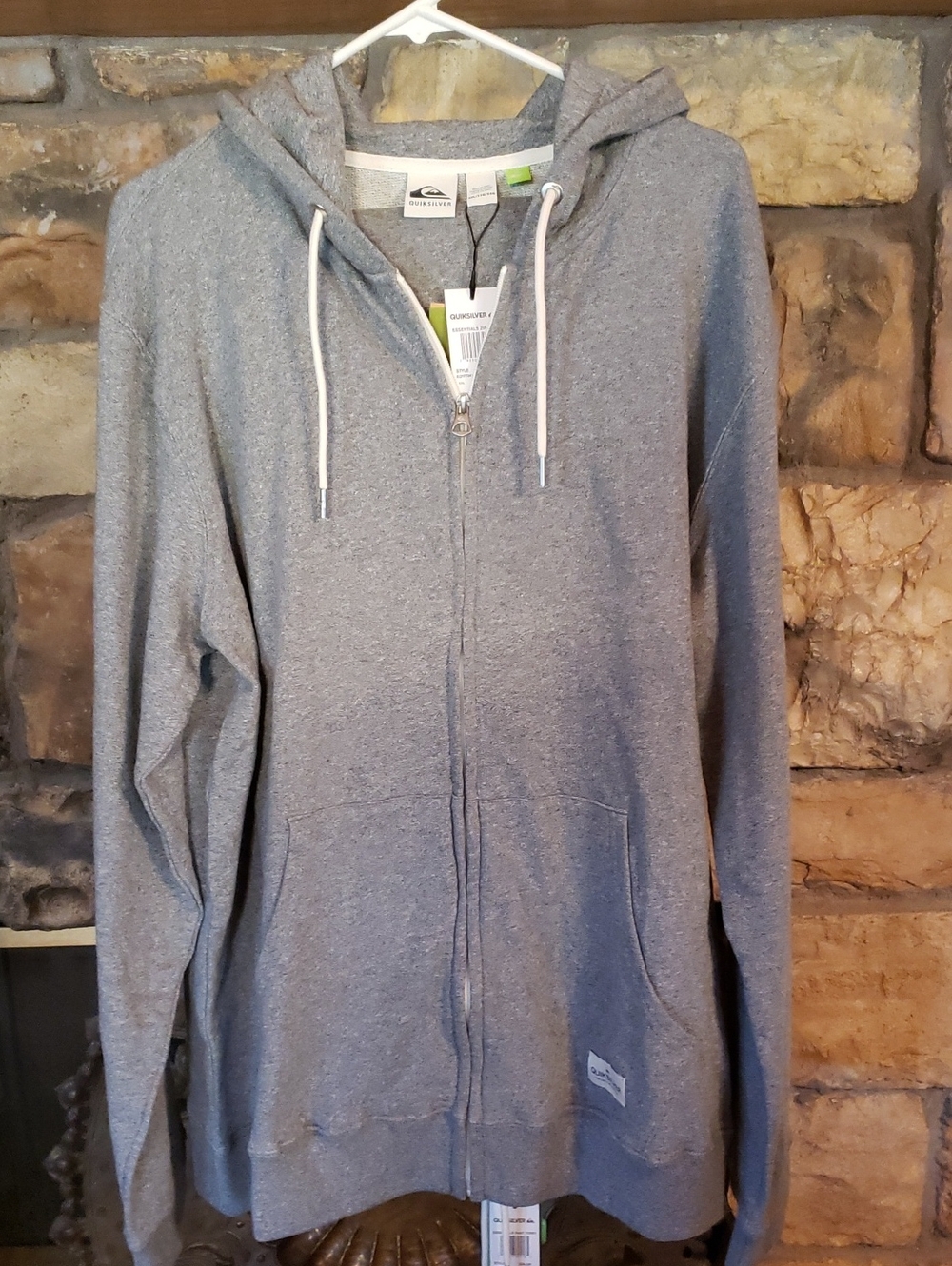 Quiksilver Men's Heather Grey Full-Zip Hoodie And Joggers Set